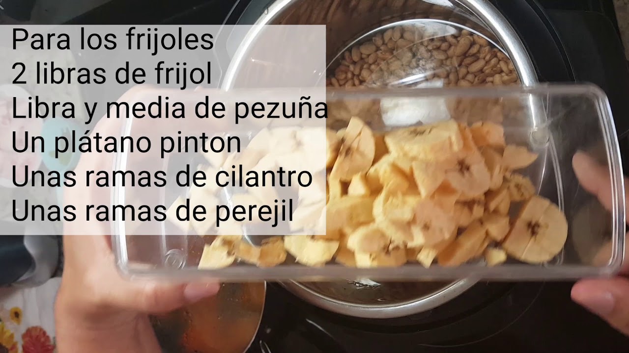 FACIL Frijoles Pintos con Pezuña de Cerdo o Pata de Marrano en Olla