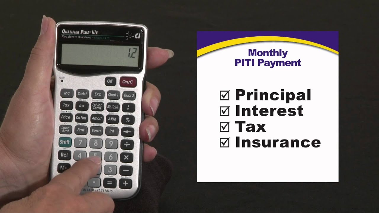 Qualifier Plus IIIFx Monthly PITI Payment How To - YouTube