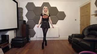 Tgirl In A Miniskirt Ready For A Drink In The Bar