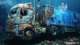 20 Years Underwater! Abandoned Mercedes-Benz Arocs Dry Van Trailer Full Restoration & Recovery