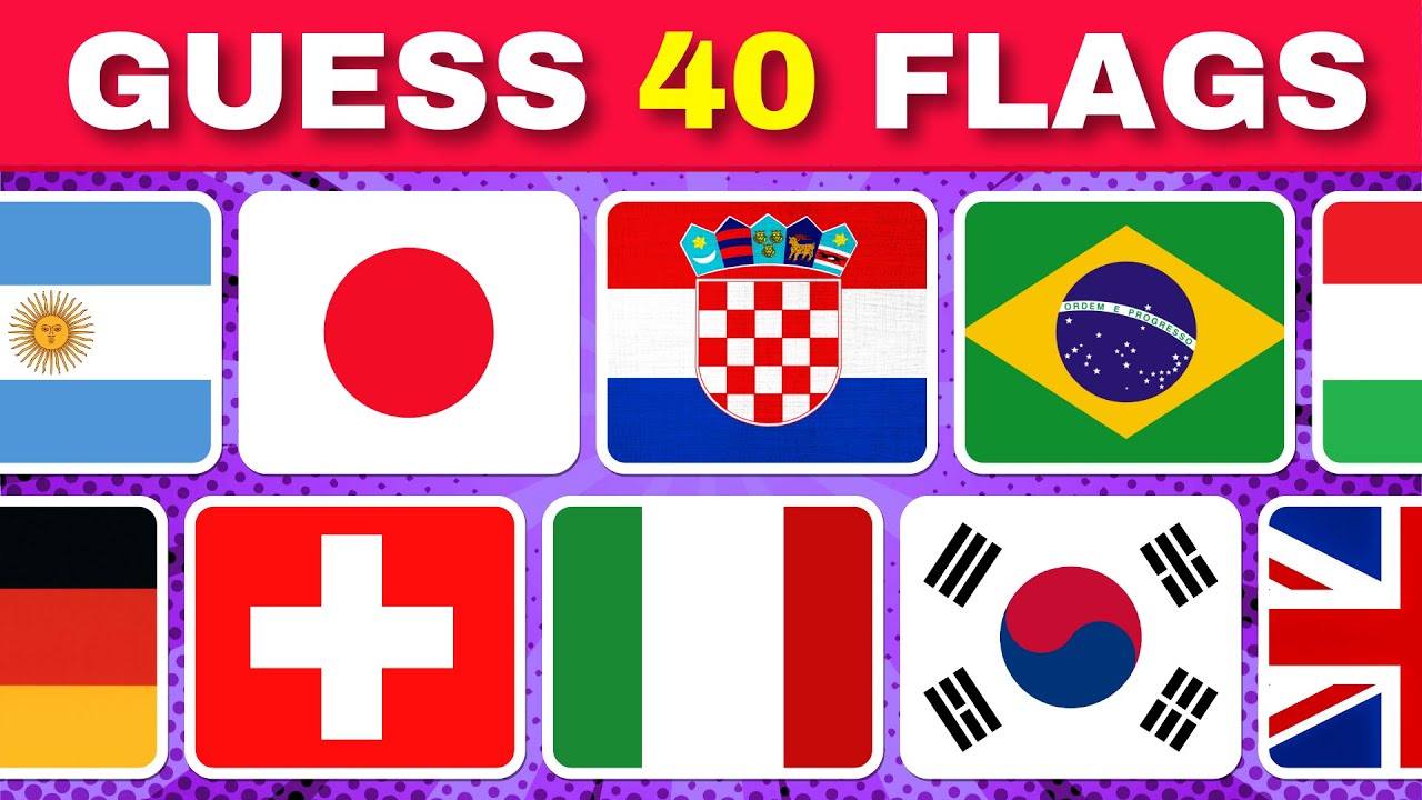 🌎 Guess the Country by the Flag Quiz 🚩| Can You Guess 40 Flags? - YouTube