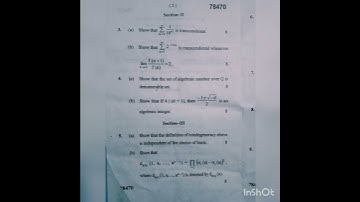 Algebraic Number Theory||Msc||4th sem|| MDU