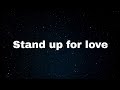 Stand up for love (Lyrics) - Destiny