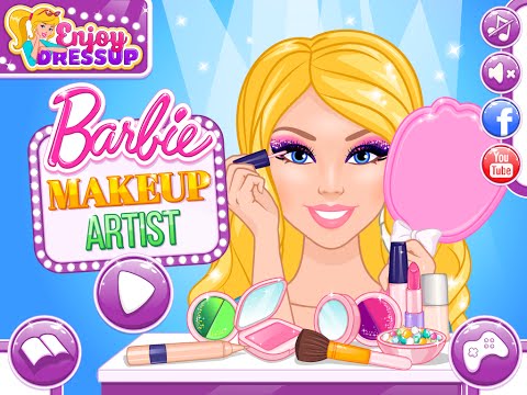 barbie doll makeup game video