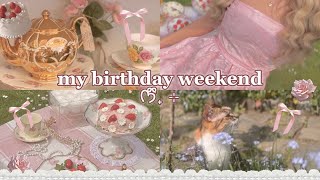 birthday weekend vlog ˚ʚ♡ɞ˚ vintage/antique shopping, fairy picnic + haul