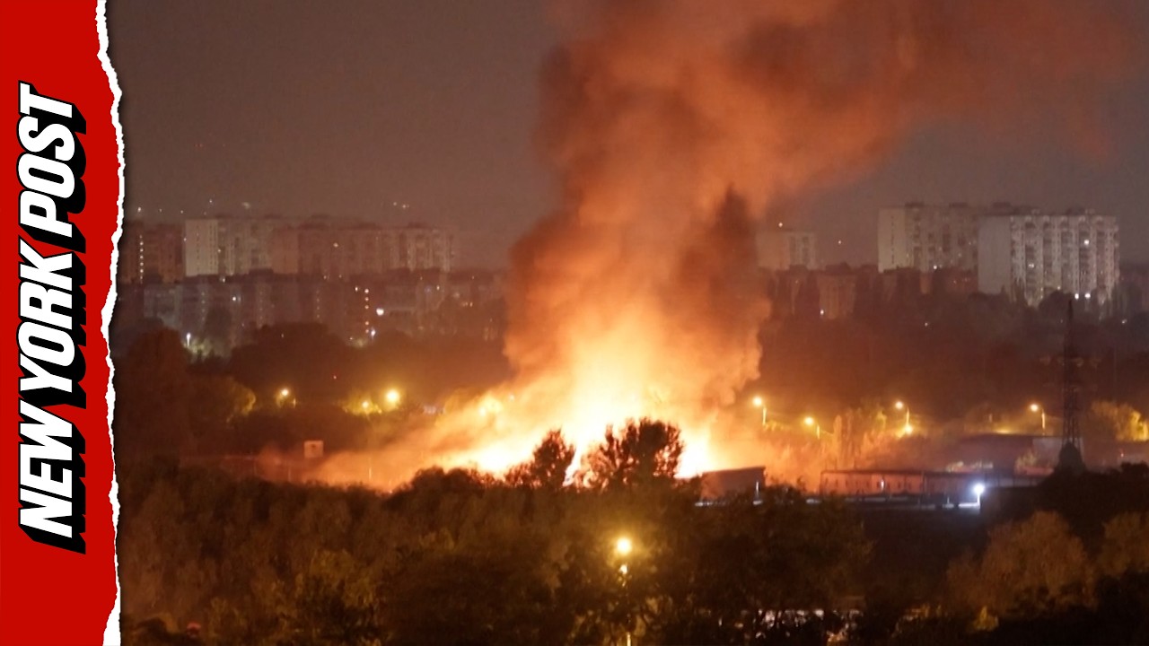 Eyewitness Captures Explosion of Russian Missile Amid Kyiv Bombardment