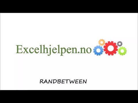 Excelhjelpen TV #22: =RANDBETWEEN(,)