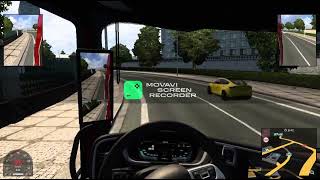 DAF truck speed test in the game ETS2 screenshot 1