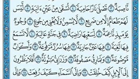 سورة الغاشية مكتوبة / صلاح باعثمان