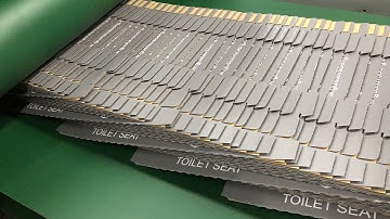 Litho-laminated E Flute Straightline Box in Bulgaria. (Model SQ-1100PC-R Folder Gluer)