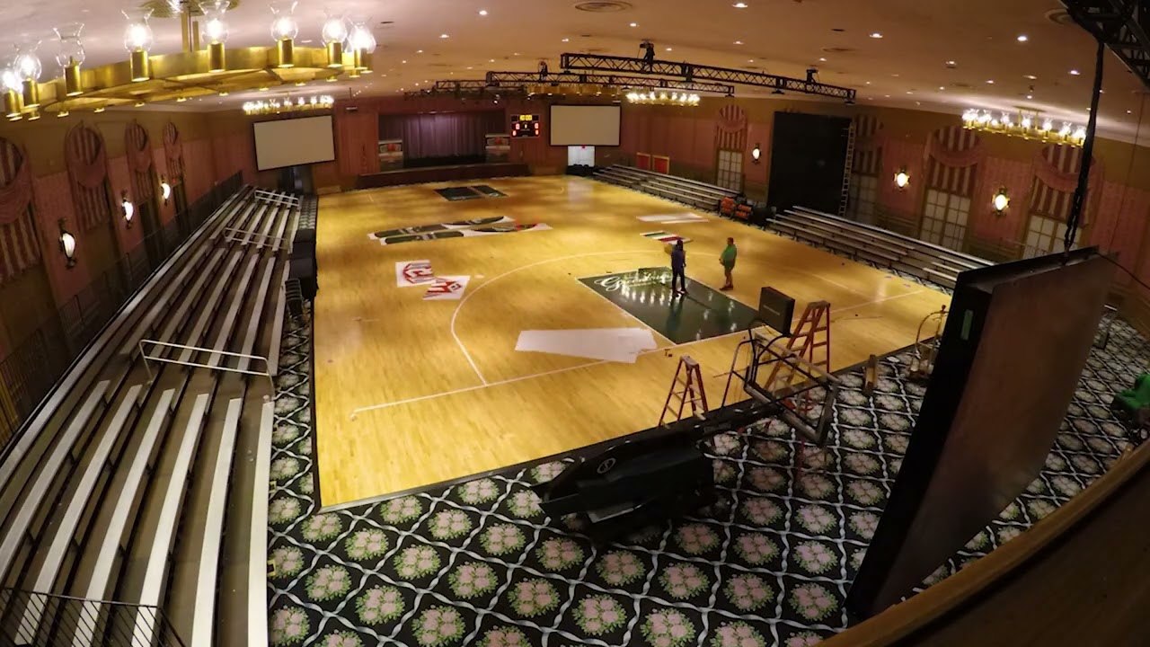 Colonial Hall Basketball Setup Timelapse