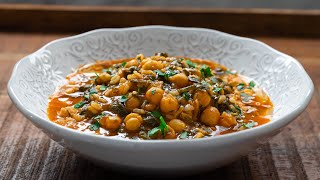 Tasty Spinach Brown Rice with Chickpeas  Easy Plant Based, One Pot Vegan Recipe!