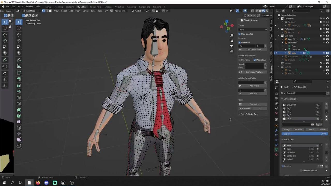 Blender character rigging