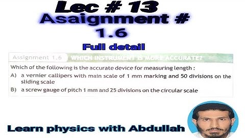 Assignment 1.6 | Physics |