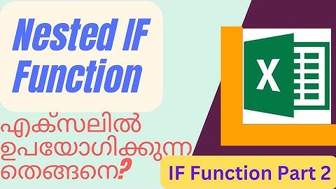 How to use Nested IF Function Part 2 in Excel | Full tutorial in Malayalam | Easy Excel