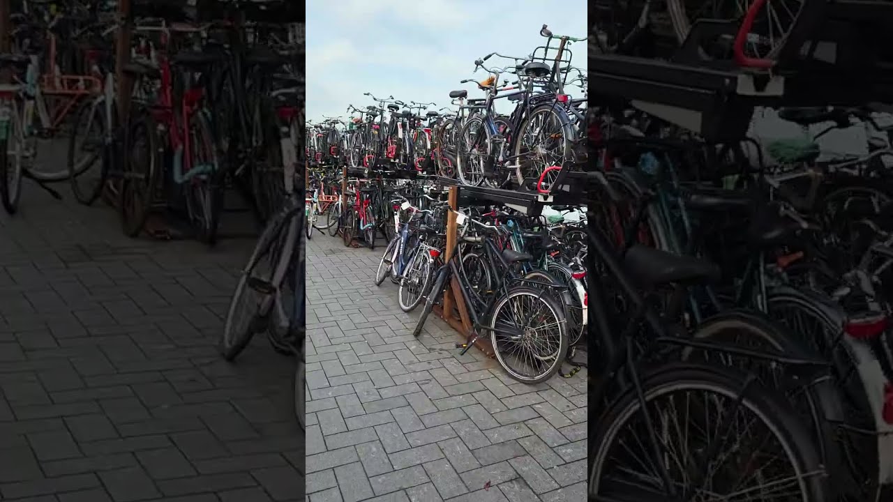Bike parking in Amsterdam, Netherlands 🇳🇱 