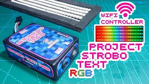 Tutorial membuat strobo kaca rgb | bisa running text | led ws2812b