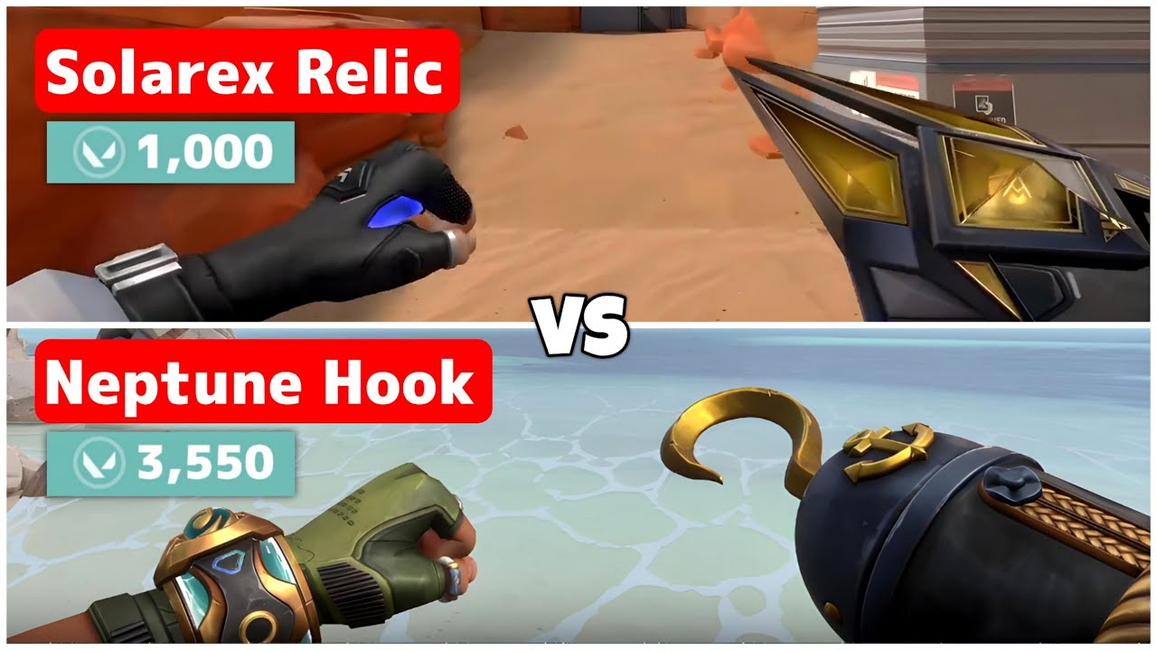 New SOLAREX RELIC KNIFE vs NEPTUNE HOOK KNIFE (Valorant Best Knife Skin)