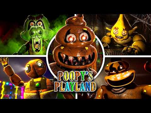 Poopy's Playland: Chapter 1 - ALL Bosses + Jumpscares & Full GAME Walkthrough + Ending (Showcase)