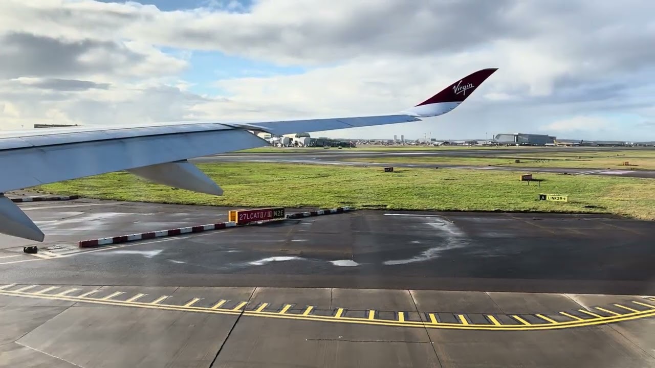 LHR TO LAX TAKE OFF FROM LONDON HEATHROW TO LOS ANGELES 