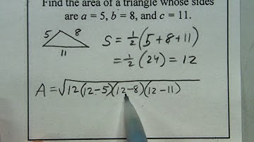Area of Oblique Triangles SSS