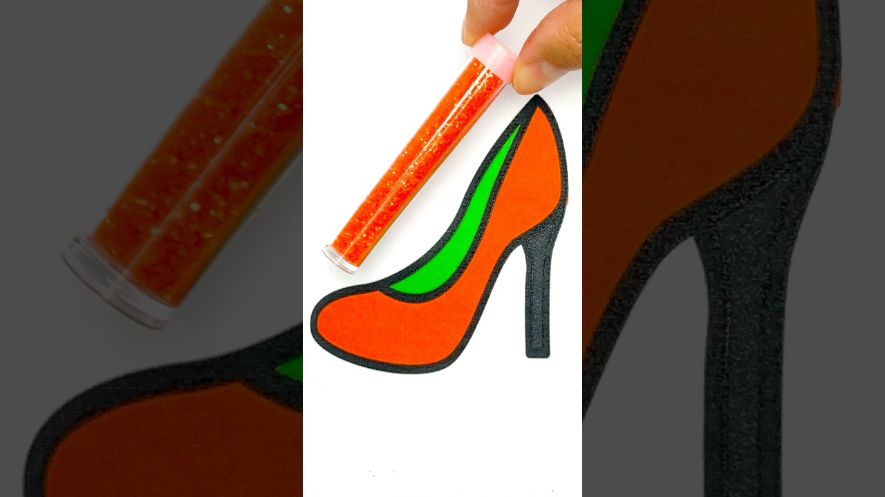 🎃 Halloween Princess Shoe 👸👠 Beautiful Glitter Art ✨ 