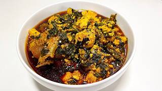 How To Cook Egusi Soup Without Frying | Lumpy Bitter Leaf Egusi Soup