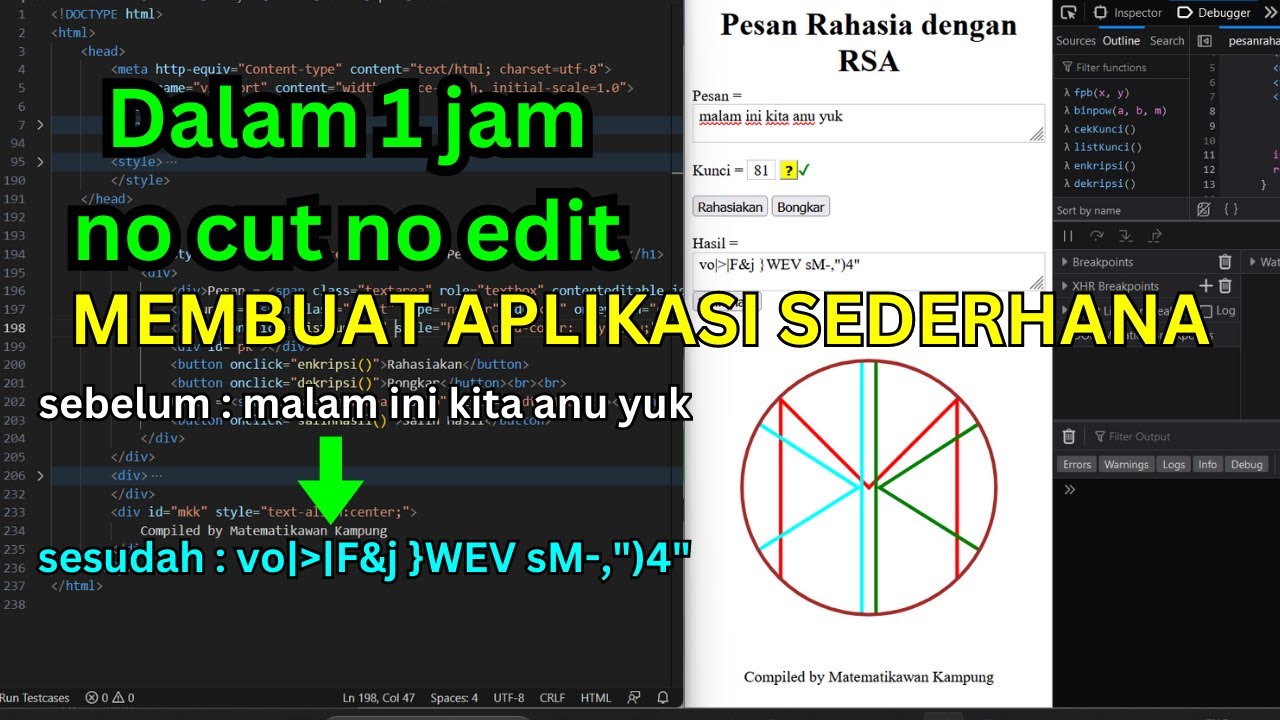 Membuat WebApp Sederhana : Pesan Rahasia dengan RSA Cryptosystem