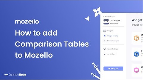 How to add Comparison Tables to Mozello