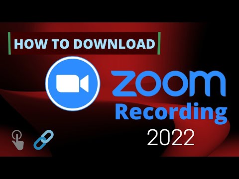 How to download video in your computer with zoom link