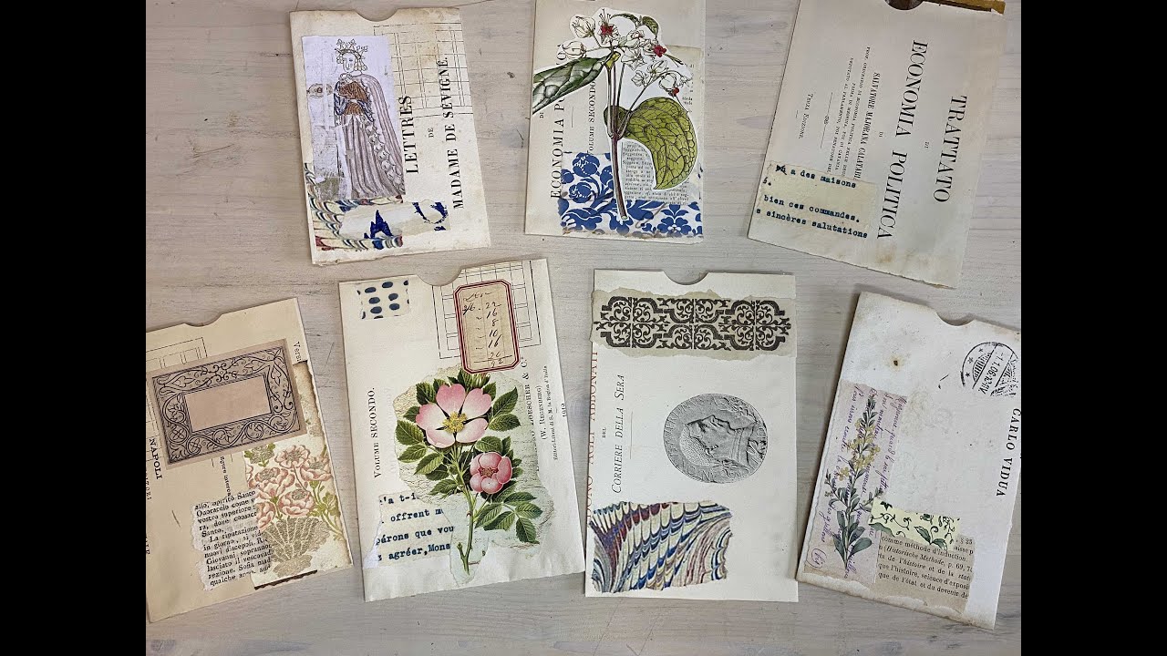 Craft with me | ANTIQUE book page pocket flips - YouTube
