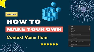 How to make your own context menu item in Windows 10
