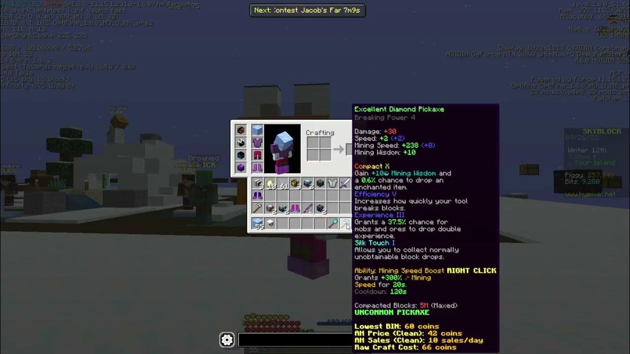 Hitting 5 MILLION ice blocks mined in Hypixel Skyblock! YouTube