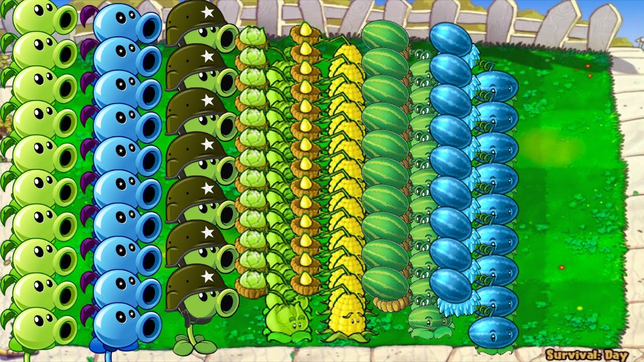 ALL plants Pea All Pult vs Zombies Dr Zomboss - Plant vs Zombies Hack ...