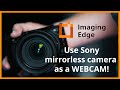 Official Method! USE SONY CAMERA AS A WEBCAM (NO CAPTURE CARD) Windows only a6300/a6500/a7s/a7r/