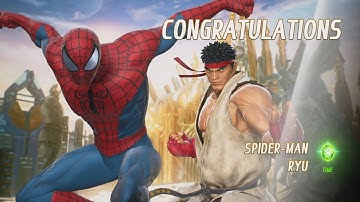 MVCI - ARCADE MODE - SPIDER-MAN/RYU!