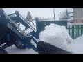 Уборка снега на МТЗ с куном