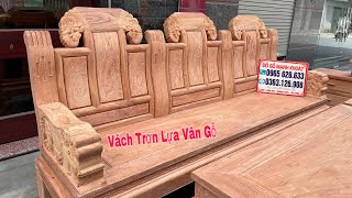 Bộ Bàn Ghế Âu Á Chương Voi Tay Đặc Vách Trơn Hàng Vip Gỗ Hương Đá | Đồ Gỗ Mạnh Khoát