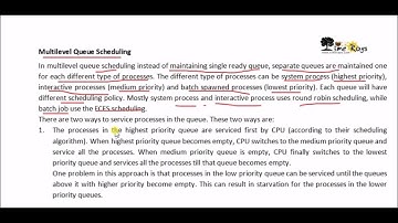 OS - Unit 3 - Part 22 - Scheduling Algo - Multilevel Queue Scheduling"