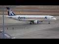 エアロK Airbus A320-214(HL8562) 最大21knotの横風が吹く広島空港 에어로케이 히로시마 공항