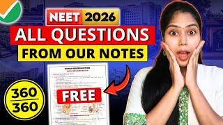 NEET 2026 Paper vs Our NOTES😱| Score 360/360 in Biology🔥 #neet2026 #neet #reneet #update #exam #yt 