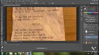 Editing Printed Receipt Pictures in Photoshop Cs6