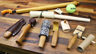 17 Styles Of Spoon / Hook Knife Sheaths - Lee Stoffer