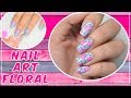 Nail Art Floral + Dicas para fazer esmalte transparente para preencher a carimbada!