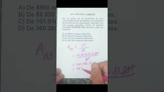Combinações simples #matemática