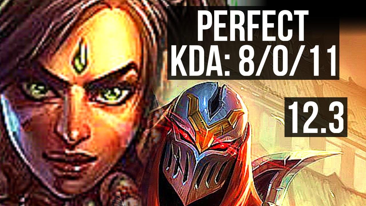 NIDALEE vs ZED (JNG) | 8/0/11, 70% winrate, Legendary | KR Diamond | 12.3