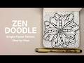 Easy Flower Zen Doodle with Simple Step-by-Step Tutorial for Beginners #zendoodles