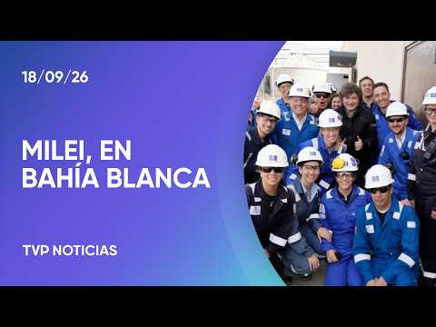 Milei and Santilli visited the Bahía Blanca industrial hub