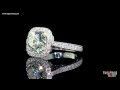 Platinum diamond engagement ring with 3ct center stone and pave