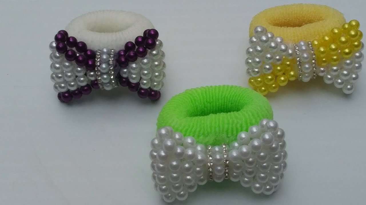 Laço de pérola como fazer e aplicar na xuxinha